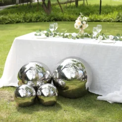Silver Stainless Steel Gazing Globe Mirror Ball, Reflective Shiny Hollow Garden Spheres 36 Silver Stainless Steel Gazing Globe Mirror Ball, Reflective Shiny Hollow Garden Spheres -Home Decor Promotional Store Silver Stainless Steel Gazing Globe Mirror Ball 6 15c36c91 2a0f 465e 8840 d75da283e2a6