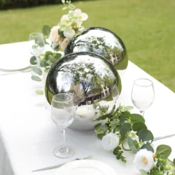 Silver Stainless Steel Gazing Globe Mirror Ball, Reflective Shiny Hollow Garden Spheres 31 Silver Stainless Steel Gazing Globe Mirror Ball, Reflective Shiny Hollow Garden Spheres -Home Decor Promotional Store Silver Stainless Steel Gazing Globe Mirror Ball 6 e6054e5b b882 4da0 80c2 b93779271f8b