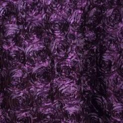 120" Grandiose 3D Rosette Satin Round Tablecloth -Home Decor Promotional Store TAB 01 120 EGG D01 min