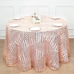 120" Seamless Diamond Glitz Sequin Round Tablecloth 26 120" Seamless Diamond Glitz Sequin Round Tablecloth -Home Decor Promotional Store TAB 02G 120 046 02