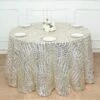 120" Seamless Diamond Glitz Sequin Round Tablecloth