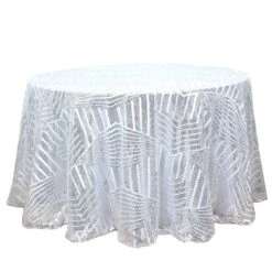 120" Seamless Diamond Glitz Sequin Round Tablecloth 39 120" Seamless Diamond Glitz Sequin Round Tablecloth -Home Decor Promotional Store TAB 02G 120 SILV 99