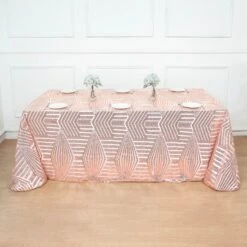 90"x132" Seamless Diamond Sequin Rectangular Tablecloth -Home Decor Promotional Store TAB 02G 90132 046 D02