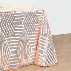 90"x132" Seamless Diamond Sequin Rectangular Tablecloth -Home Decor Promotional Store TAB 02G 90132 046 D04