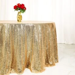 120" Premium Sequin Round Tablecloth -Home Decor Promotional Store TAB 02 120 CHMP D01.progressive 8e7ce036 35c0 4e99 9af1 015be583223c