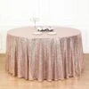132" Premium Sequin Tablecloth, Round Glitter Table Cloth