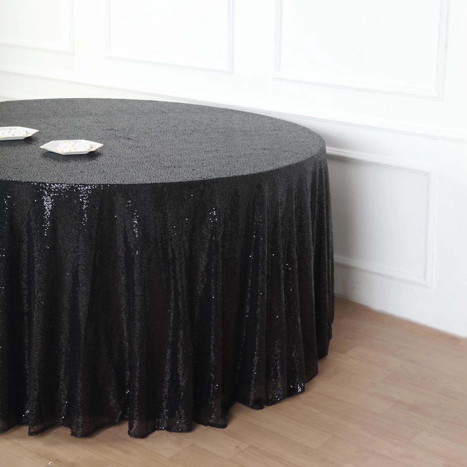 132" Premium Sequin Tablecloth, Round Glitter Table Cloth 8 132" Premium Sequin Tablecloth, Round Glitter Table Cloth - Image 8