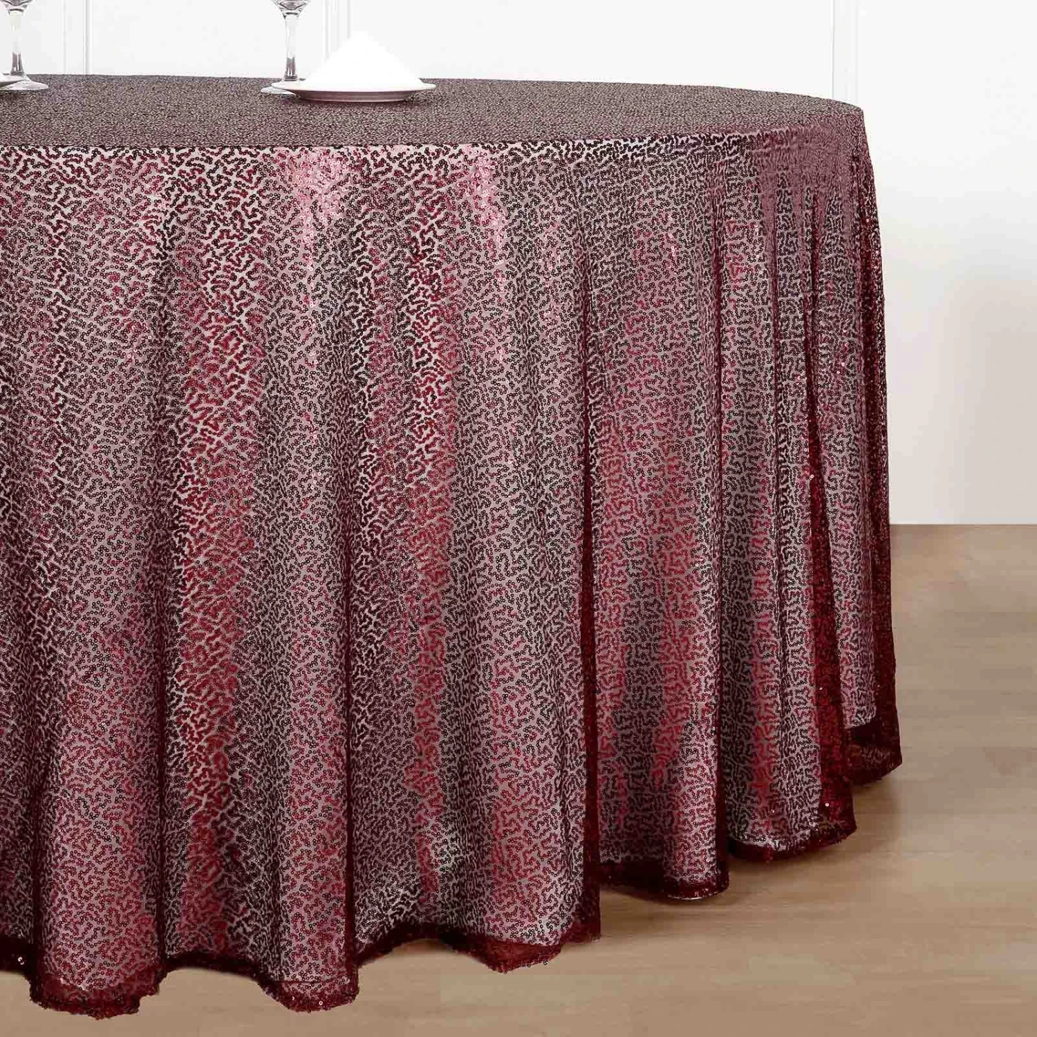 132" Premium Sequin Tablecloth, Round Glitter Table Cloth 16 132" Premium Sequin Tablecloth, Round Glitter Table Cloth - Image 16