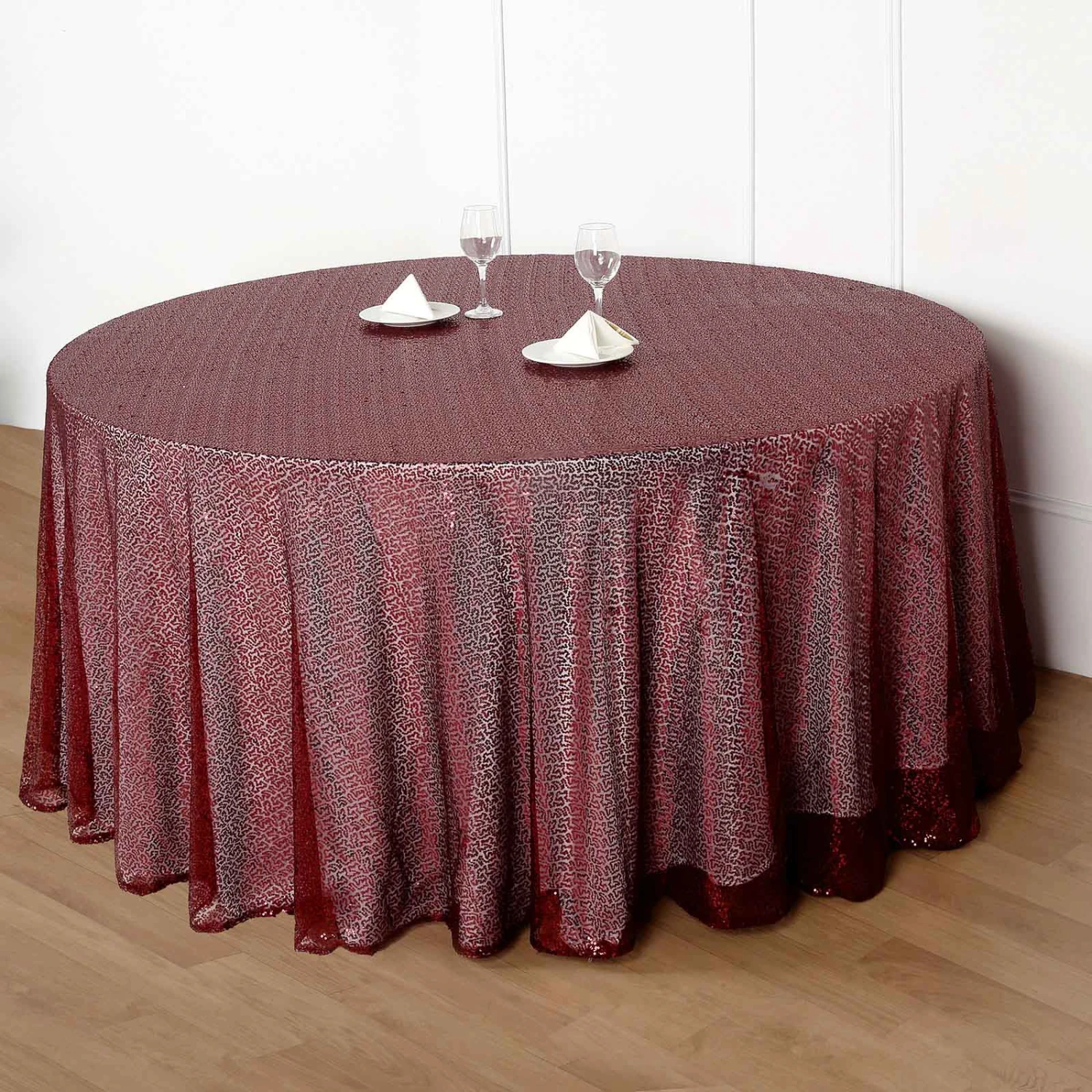 132" Premium Sequin Tablecloth, Round Glitter Table Cloth 15 132" Premium Sequin Tablecloth, Round Glitter Table Cloth - Image 15