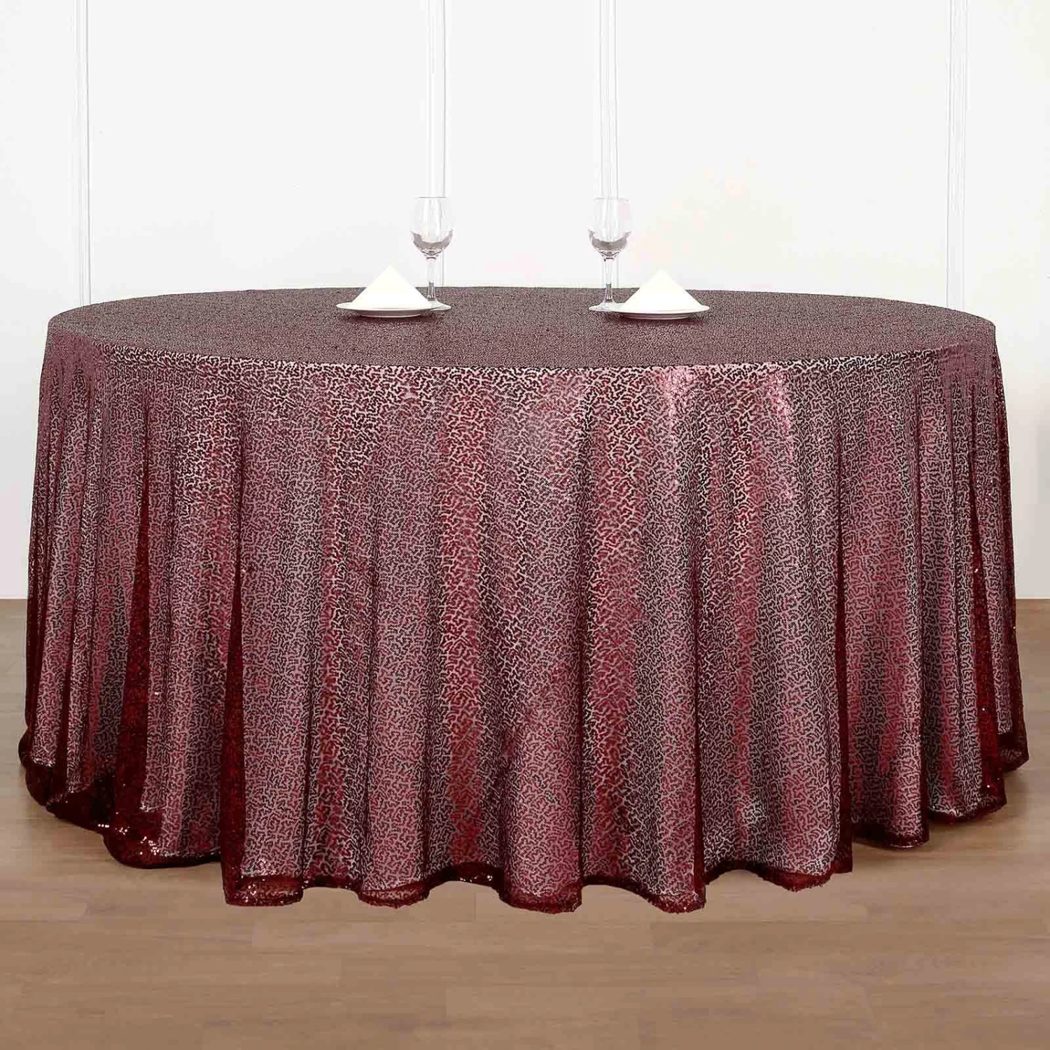 132" Premium Sequin Tablecloth, Round Glitter Table Cloth 14 132" Premium Sequin Tablecloth, Round Glitter Table Cloth - Image 14