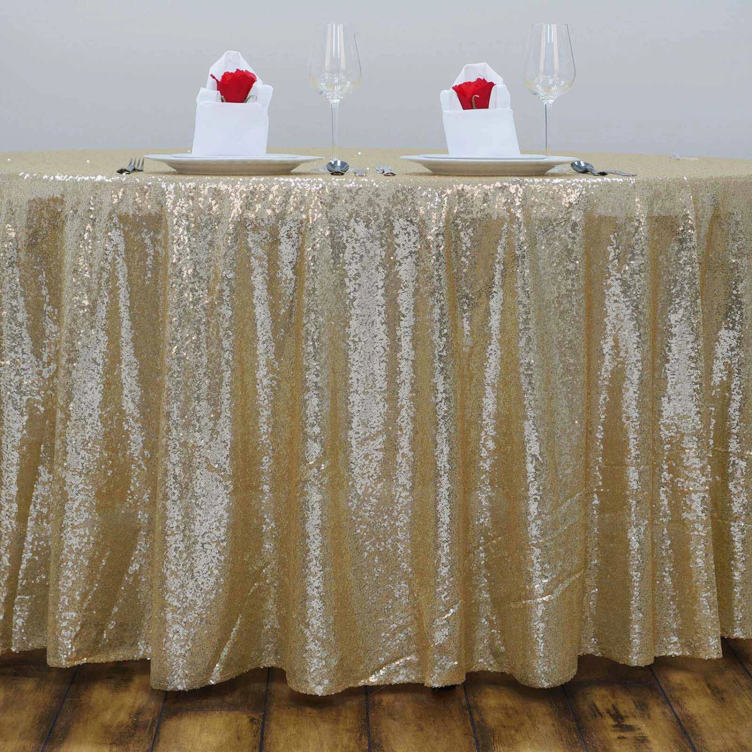 132" Premium Sequin Tablecloth, Round Glitter Table Cloth 19 132" Premium Sequin Tablecloth, Round Glitter Table Cloth - Image 19