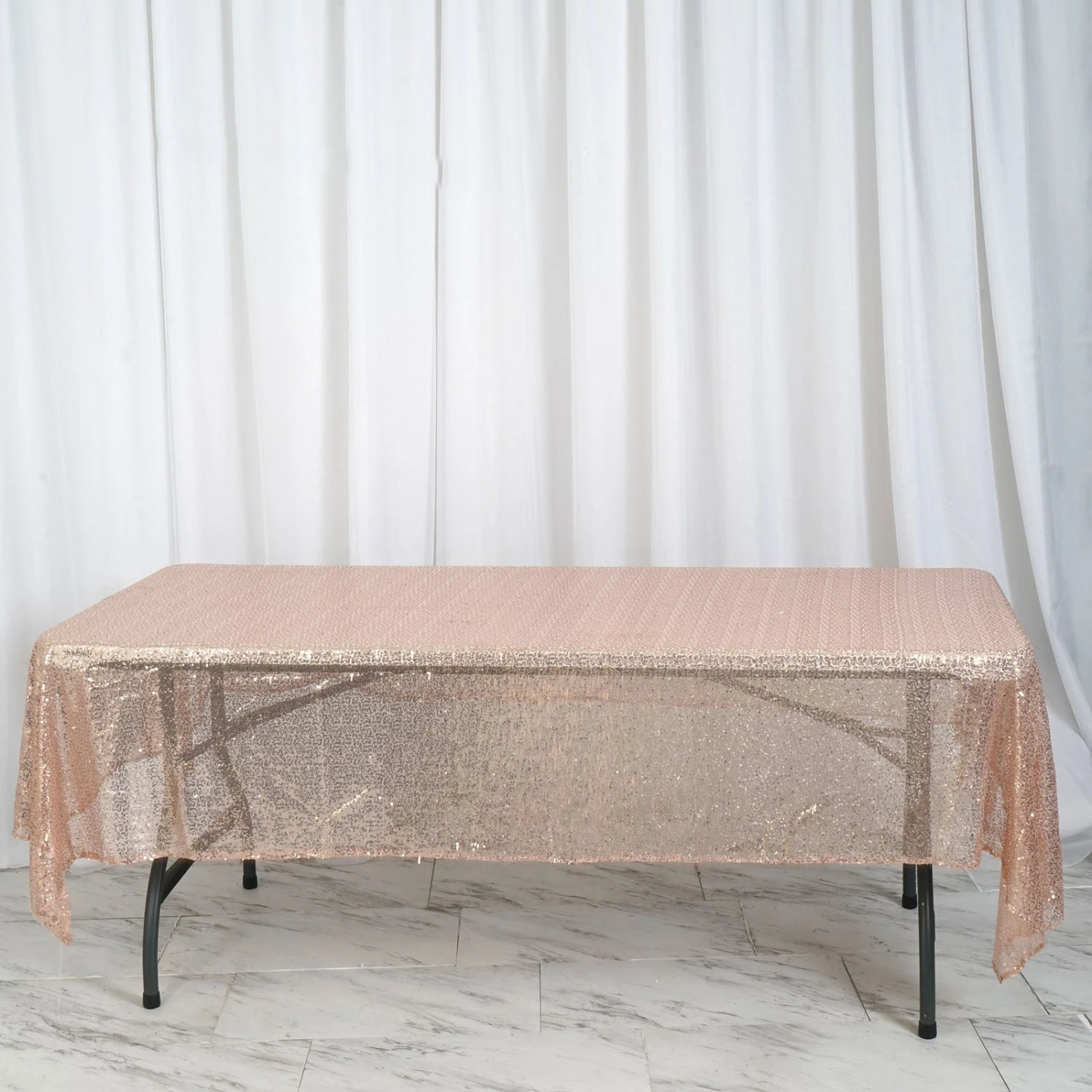 60" X 102" Premium Sequin Rectangle Tablecloth 12 60" X 102" Premium Sequin Rectangle Tablecloth - Image 12