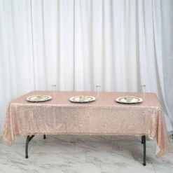 60" X 102" Premium Sequin Rectangle Tablecloth 30 60" X 102" Premium Sequin Rectangle Tablecloth -Home Decor Promotional Store TAB 02 60102 046 02