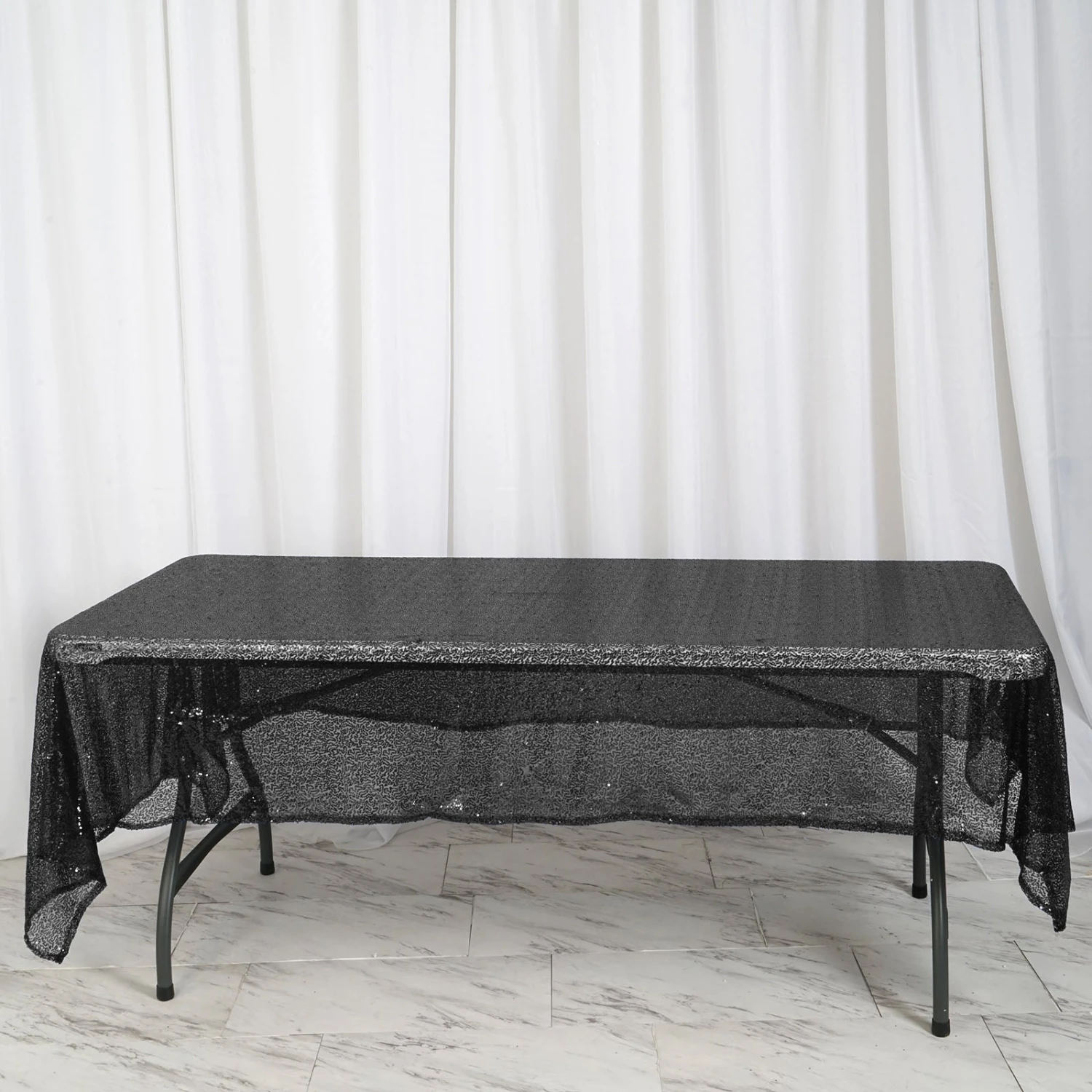 60" X 102" Premium Sequin Rectangle Tablecloth 8 60" X 102" Premium Sequin Rectangle Tablecloth - Image 8