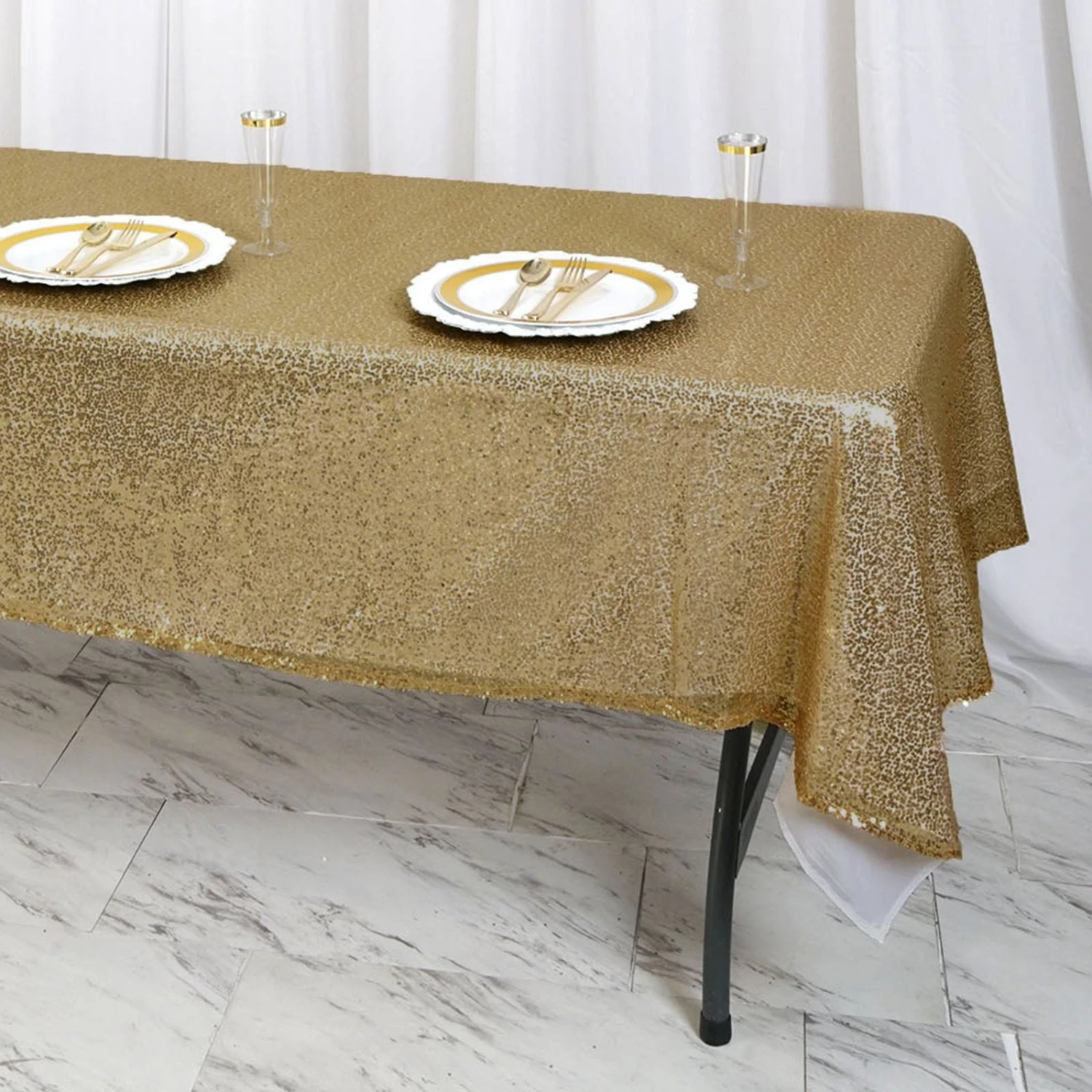 60" X 102" Premium Sequin Rectangle Tablecloth 20 60" X 102" Premium Sequin Rectangle Tablecloth - Image 20