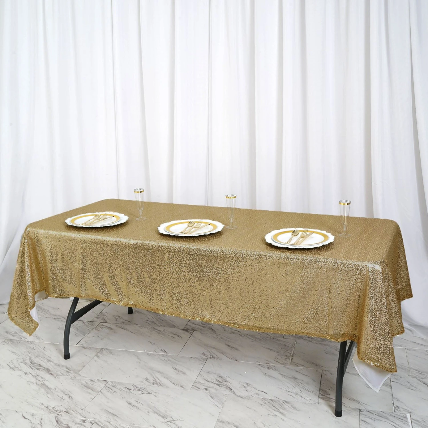 60" X 102" Premium Sequin Rectangle Tablecloth 19 60" X 102" Premium Sequin Rectangle Tablecloth - Image 19