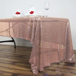 60" X 126" Premium Sequin Rectangle Tablecloth -Home Decor Promotional Store TAB 02 60126 046 1