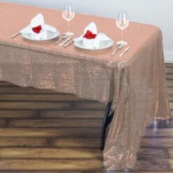 60" X 126" Premium Sequin Rectangle Tablecloth -Home Decor Promotional Store TAB 02 60126 046 2