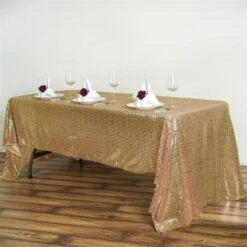 60" X 126" Premium Sequin Rectangle Tablecloth
