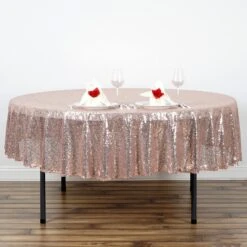 90" Premium Sequin Tablecloth, Round Glitter Table Cloth -Home Decor Promotional Store TAB 02 90 046 01 d036b13b e9c5 47a5 9ee4 d4d1b5f34b88