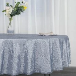 90" Premium Sequin Tablecloth, Round Glitter Table Cloth -Home Decor Promotional Store TAB 02 90 086 D01