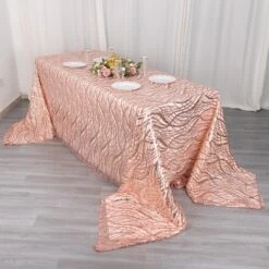 Wave Mesh Rectangular Tablecloth With Embroidered Sequins 90"x156" -Home Decor Promotional Store TAB 02 WAVE 90156 046 02