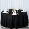 108" 200 GSM Seamless Premium Polyester Round Tablecloth