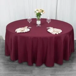 108" 200 GSM Seamless Premium Polyester Round Tablecloth -Home Decor Promotional Store TAB 108 BURG PRM D03 eb68e645 586e 4560 b845 74eb609d7745