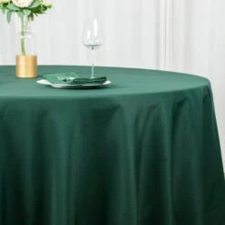108" 200 GSM Seamless Premium Polyester Round Tablecloth -Home Decor Promotional Store TAB 108 HUNT PRM D01