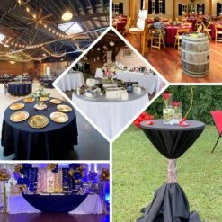 108" 200 GSM Seamless Premium Polyester Round Tablecloth -Home Decor Promotional Store TAB 108 PRM EBC2