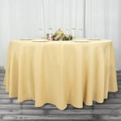 120" 200 GSM Seamless Premium Polyester Round Tablecloth -Home Decor Promotional Store TAB 120 CHMP PRM D02 f4b73b25 a123 4b56 90d1 1fd9e5e58aa3