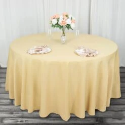 120" 200 GSM Seamless Premium Polyester Round Tablecloth -Home Decor Promotional Store TAB 120 CHMP PRM D03 15ea06b5 e8a2 4d70 b3c1 9310a21bcaca