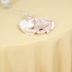 120" 200 GSM Seamless Premium Polyester Round Tablecloth -Home Decor Promotional Store TAB 120 CHMP PRM D05