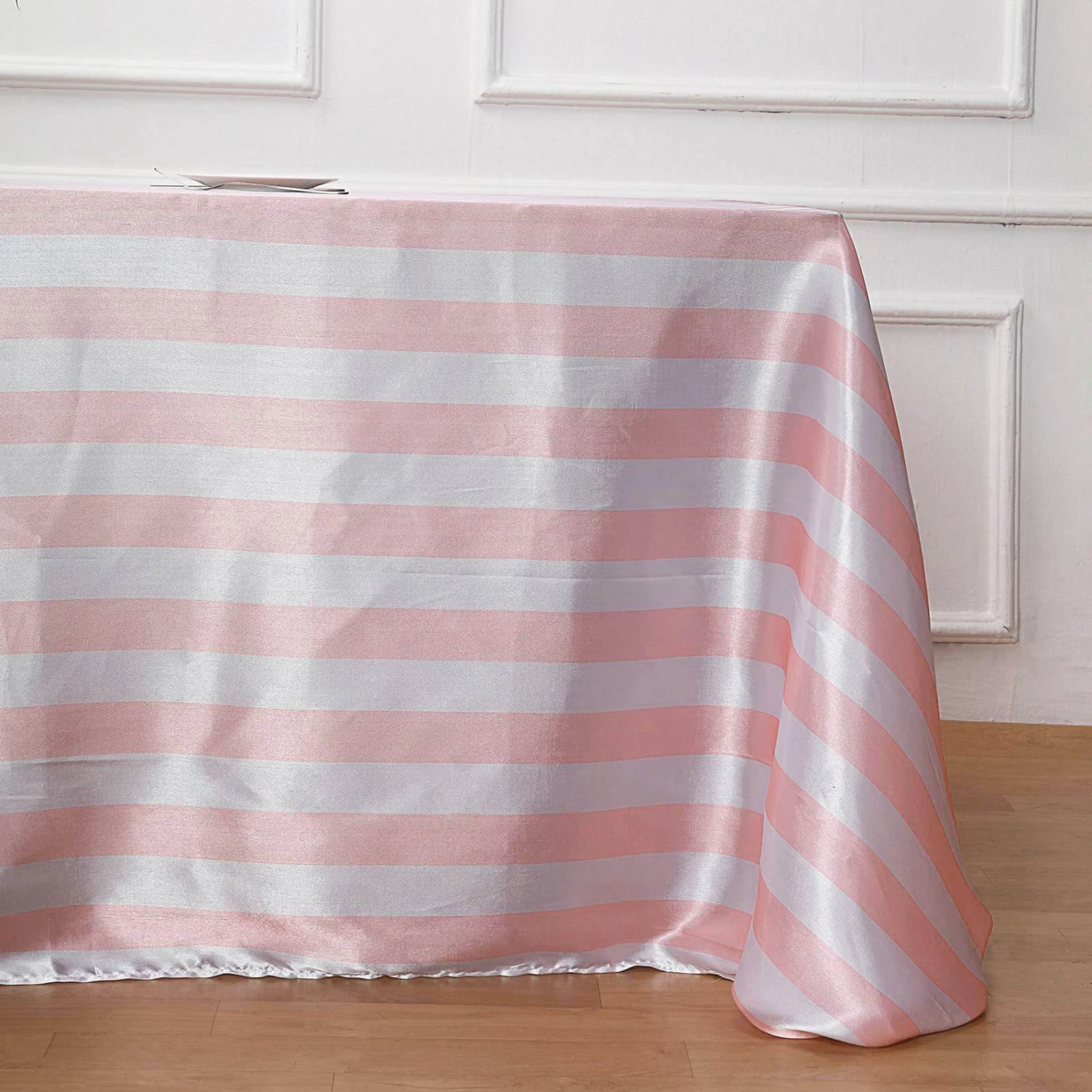 90" X 132" | Stripe Satin Rectangle Tablecloth | Seamless 12 90" X 132" | Stripe Satin Rectangle Tablecloth | Seamless - Image 12