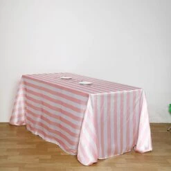 90" X 132" | Stripe Satin Rectangle Tablecloth | Seamless 30 90" X 132" | Stripe Satin Rectangle Tablecloth | Seamless -Home Decor Promotional Store TAB 15 90132 046 01