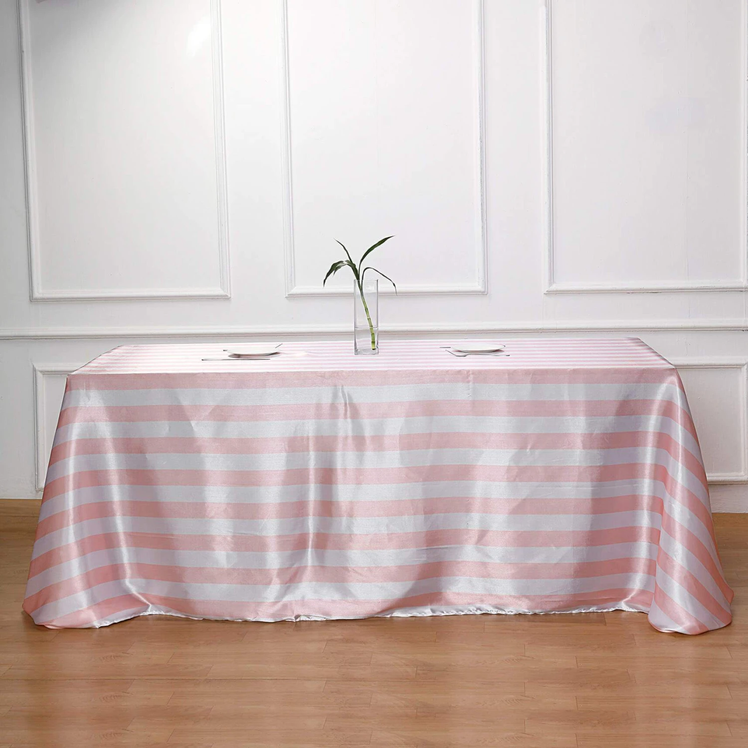 90" X 132" | Stripe Satin Rectangle Tablecloth | Seamless 10 90" X 132" | Stripe Satin Rectangle Tablecloth | Seamless - Image 10