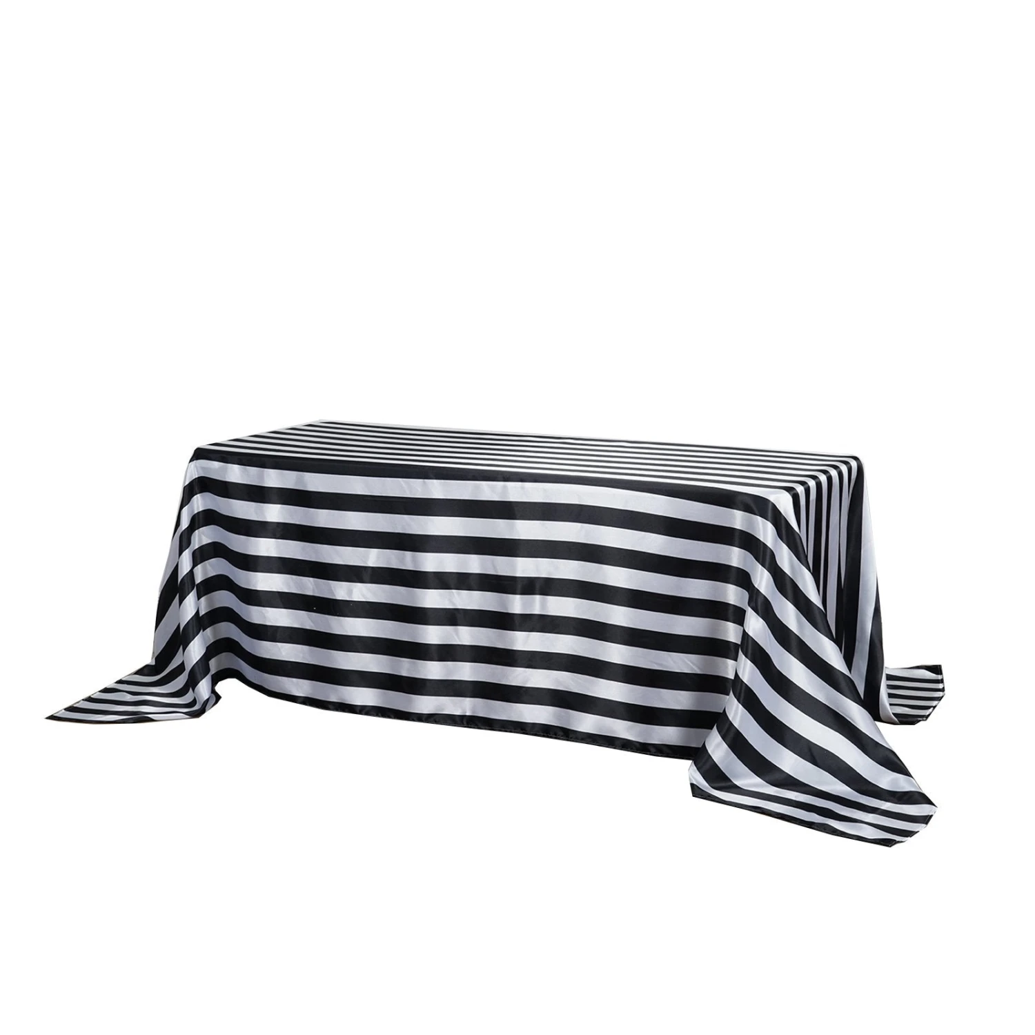 90" X 132" | Stripe Satin Rectangle Tablecloth | Seamless 9 90" X 132" | Stripe Satin Rectangle Tablecloth | Seamless - Image 9