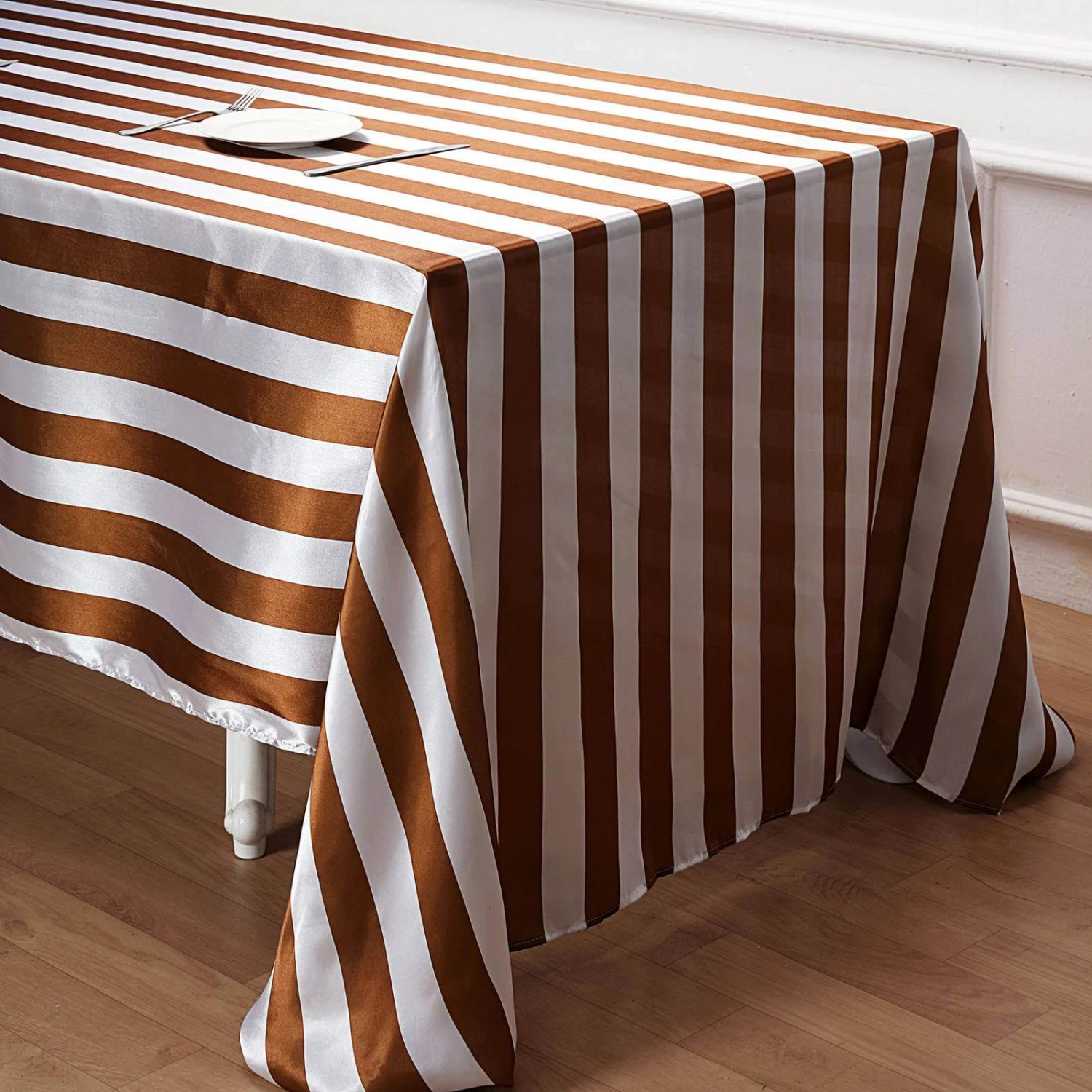 90" X 132" | Stripe Satin Rectangle Tablecloth | Seamless 16 90" X 132" | Stripe Satin Rectangle Tablecloth | Seamless - Image 16