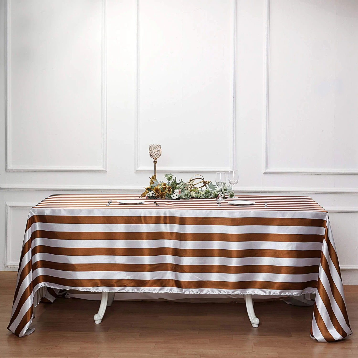 90" X 132" | Stripe Satin Rectangle Tablecloth | Seamless 14 90" X 132" | Stripe Satin Rectangle Tablecloth | Seamless - Image 14