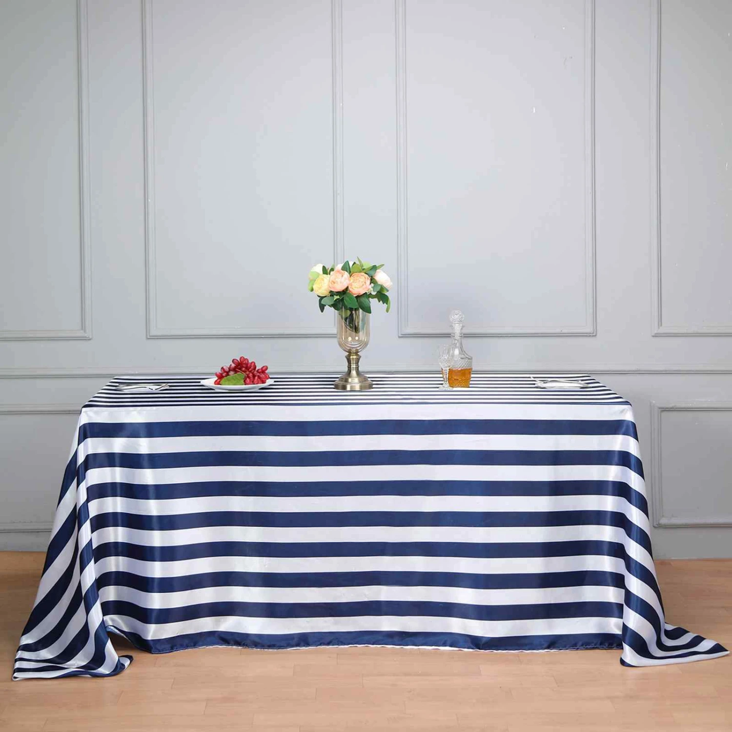 90" X 132" | Stripe Satin Rectangle Tablecloth | Seamless 18 90" X 132" | Stripe Satin Rectangle Tablecloth | Seamless - Image 18