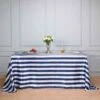 90" X 132" | Stripe Satin Rectangle Tablecloth | Seamless