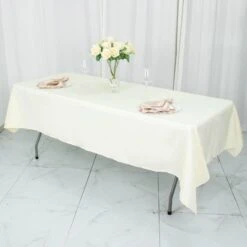 54"X96" 200 GSM Seamless Premium Polyester Rectangular Tablecloth -Home Decor Promotional Store TAB 5496 IVR PRM 02