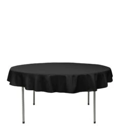 70" Seamless Premium Polyester Round Tablecloth - 200GSM -Home Decor Promotional Store TAB 70 BLK PRM 99