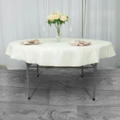 70" Seamless Premium Polyester Round Tablecloth - 200GSM -Home Decor Promotional Store TAB 70 IVR PRM 01 839862a7 21d2 4ec2 9256 d9fb312f4959