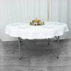 70" Seamless Premium Polyester Round Tablecloth - 200GSM