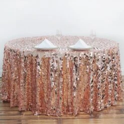 120" Big Payette Sequin Round Tablecloth Premium Collection -Home Decor Promotional Store TAB 71 120 046 01 9939ac2e a909 4ba5 9d31 cf43fa3f1d35