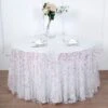 120" Big Payette Sequin Round Tablecloth Premium Collection