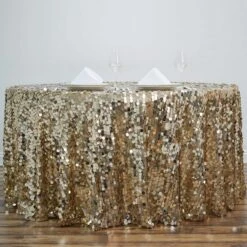 120" Big Payette Sequin Round Tablecloth Premium Collection -Home Decor Promotional Store TAB 71 120 CHMP 02 910a17c0 a697 416f ac51 34267d2cb498