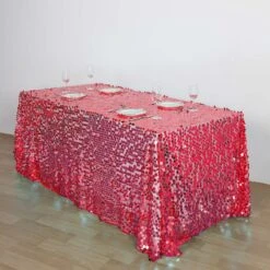 90"x132" Seamless Big Payette Sequin Rectangle Tablecloth Premium Collection -Home Decor Promotional Store TAB 71 90132 032 2