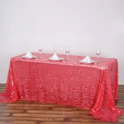 90"x132" Seamless Big Payette Sequin Rectangle Tablecloth Premium Collection -Home Decor Promotional Store TAB 71 90132 032 01